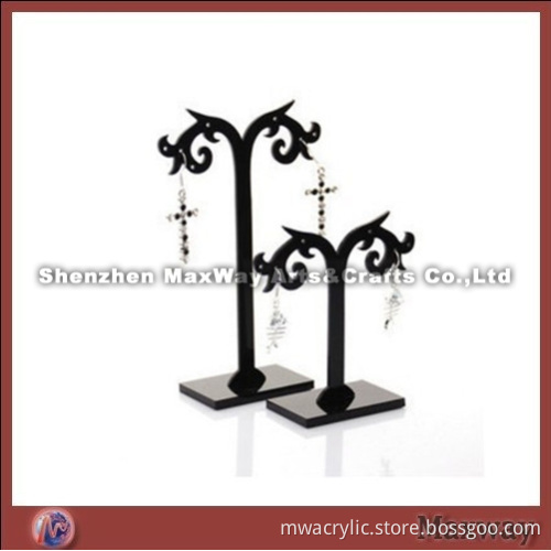 Acrylic/PMMA Black Tree-shaped Earrings/Earbob Display Holder/Shelf